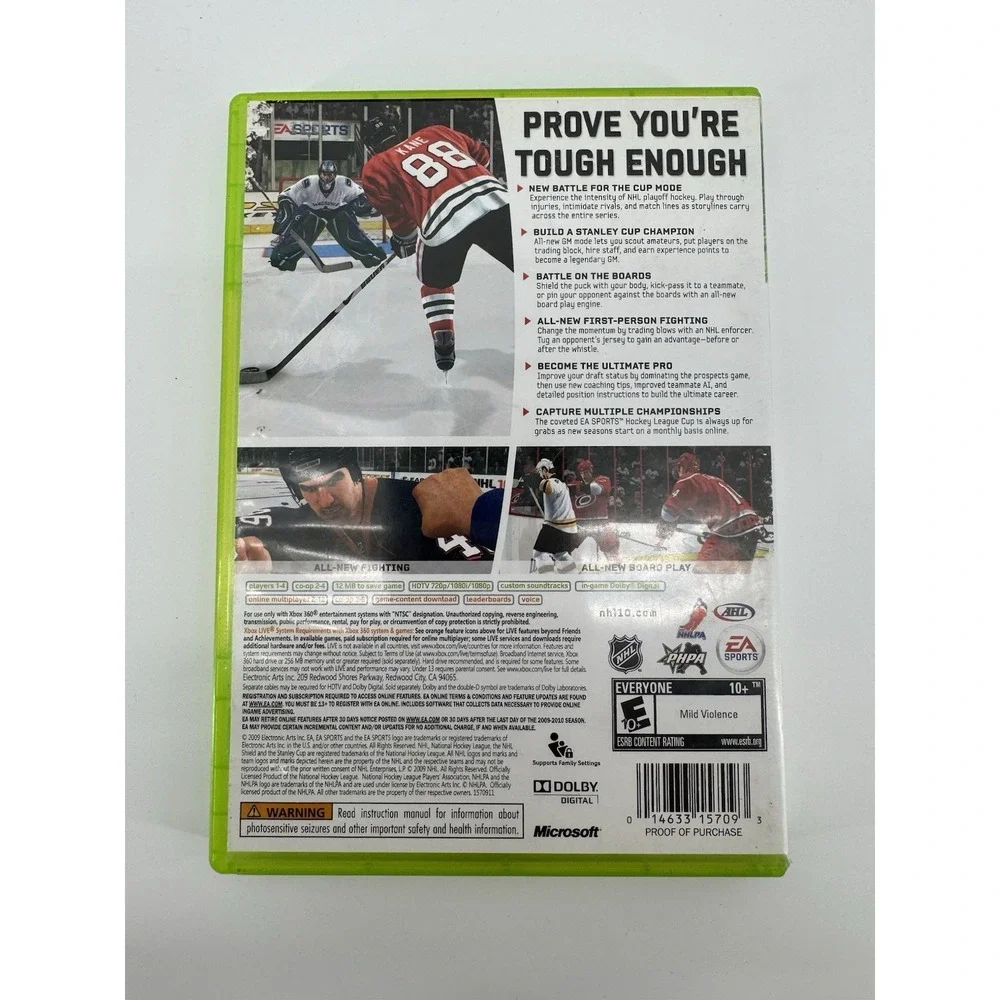NHL 10‎ Microsoft Xbox 360 EA Sports CIB With Manual